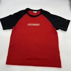 Reebok 赤/紺 ラグランTシャツ L ドライ素材 センターロゴのサムネイル