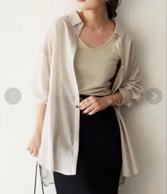 美品　スロープイエナ ピンク シアーシャツ