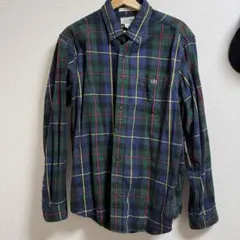 隊*長様 LLBean エルエルビーン ネルシャツ グリーン シャツ