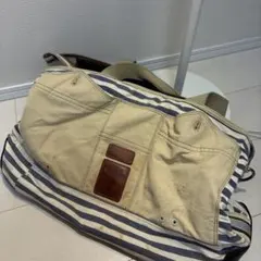 ストライプキャンバス製トートバッグ