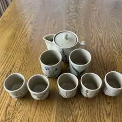 急須と湯呑みセット 花柄