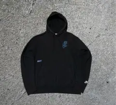 NIKE ナイキ スウッシュ 刺繍ロゴ パーカー hoodie 黒 Lサイズ