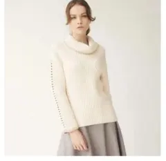 美品　FOXEY フォクシー　ウール　ニット　ハイネック セーター フォクシー foxey【2025年12月DM掲載】ニット セーター 定価 68 200円