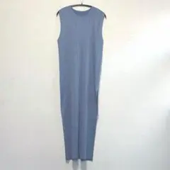 美品】PLEATS PLEASEノースリーブ ロングワンピースブルー水色 - メルカリ