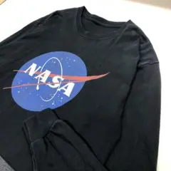 NASA ロンT 長袖 ブラック メンズXL相当