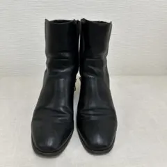 ブラック サイドゴアブーツ 中ヒール