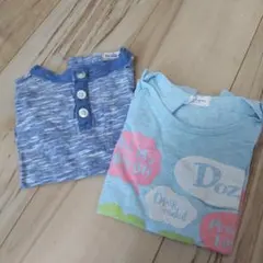 GAP ボタン付き青色半袖Tシャツほか　２枚組のサムネイル