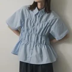 センスオブプレイス　シャーリングシャツ　ブルー