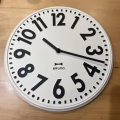 BRUNO アナログ時計 ホワイト 30cm