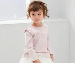 【新品・未使用】petit main 110cm プティプラ　ロンT ピンク