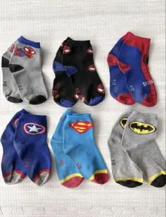 キッズ靴下 スパイダーマン まとめ売り 6足