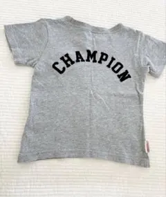 チャンピオン　半袖　グレー　Tシャツ 刺繍　ワッペン　美品