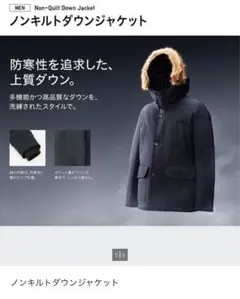 ユニクロ ノンキルトダウンジャケット