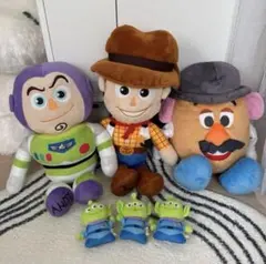 トイ・ストーリー ぬいぐるみセット バズ・ウッディ・ポテトヘッド・エイリアン
