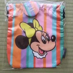ミニーマウス ポーチ ディズニー　巾着　スケーター　レトロ