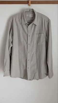 ベージュ 長袖シャツ Lサイズ ポケット付き