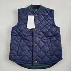 ネイビー キルティング ベビーベスト 24M
