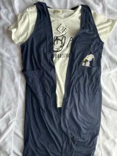 新品　 スヌーピー Tシャツ&ノースリーブカーディガンセット 130