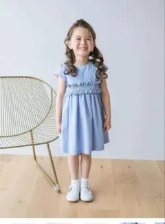 Malvi & Co. スモッキングドレス ライトブルー - メルカリ