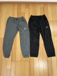 adidas スウェットパンツ グレー ブラック セット
