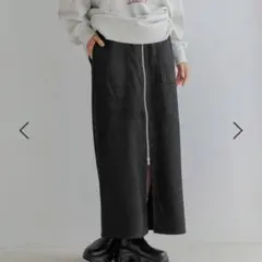 スウェード　ジップタイトスカート　ローリーズファーム