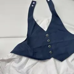 MARLMARL お食事エプロン スタイ　ネイビー　値下げ！！