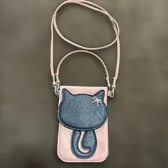 猫デザイン スマホショルダーバッグ