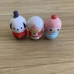 サンリオキャラクター　おきあがりこぶし　３個　ポチャッコ　キキララ　マイメロ