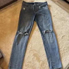 UNIQLO JEANS スキニーデニム ダメージ加工 27インチ