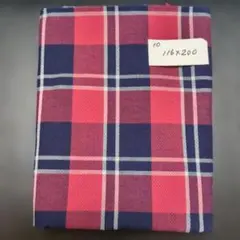 ⑩　チェック柄生地 116x200 cm