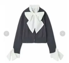 snidel ボウタイドッキングニットプルオーバー