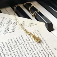 No.728 ハンドメイド　楽器ネックレス（バイオリン）