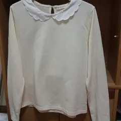 earth クリーム色 フリル襟♡