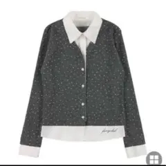 FANCY CLUBファンシークラブ ドットシャツカーディガン