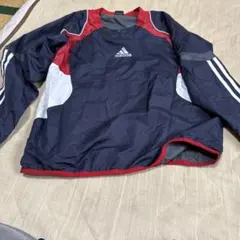 adidas ウィンドブレーカー L ネイビー/レッド
