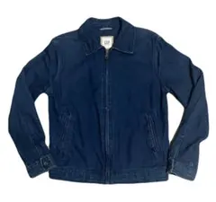 GAP デニムジャケット ジップアップ インディゴ　ハリントンジャケットのサムネイル