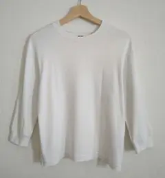 ユニクロ　スーピマコットンクルーネックTシャツ　白　150　訳あり　①③