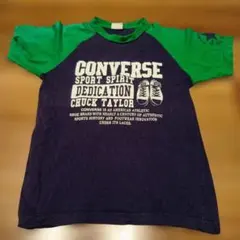 CONVERSE ALL STAR Tシャツ 140サイズ グリーン/パープル