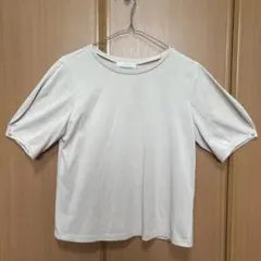 anySis ベージュ Tシャツ ワンポイント