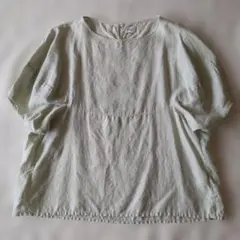 URBAN RESEARCH DOORS パフスリーブ半袖リネンブラウス