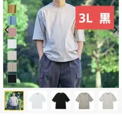 WORKMAN 持続冷感-1℃コットン オーバーサイズ5分袖Tシャツ 新品 3Lのサムネイル