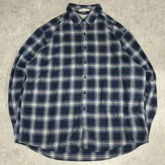 L.L.Bean プレイドチェック ボックスシルエット コットンシャツ XL