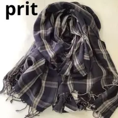 【美品‼️】prit プリット チェック柄 ストール　　大判‼️のサムネイル