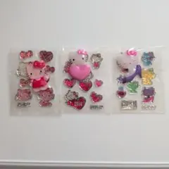 ハローキティ 立体シール 3シートセット　ぷっくりシール　サンリオ