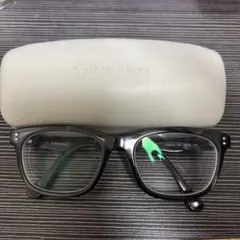 Calvin Klein ブラックメガネ 度入り
