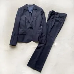 [未使用級]ザスーツカンパニー　現行モデル　洗える　パンツスーツセットアップ　紺 スーツカンパニー シー レディース パンツ スーツ セットアップ