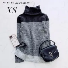 バナナリパブリック/ニット/バイカラー/タートルネック/メリノウール/長袖