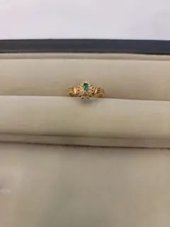 明*身様 X線検査済み18Kゴールド エメラルドリング 6.44g