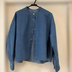 新品！ナノユニバース★デニムブルー 長袖シャツ Fサイズ