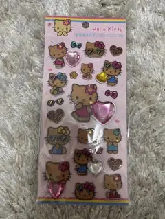 サンリオキャラクターズ ハローキティキラキララインストーンシール 日焼け キティ